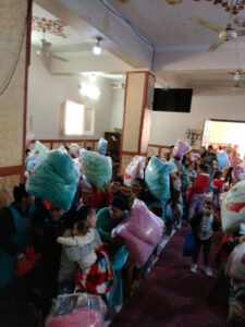 Distribution humanitarian Aid in Egypt
